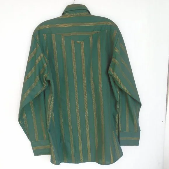 Ranch and Town by Panandle Slim Mens Shirt Size XL Green - Picture 3 of 6
